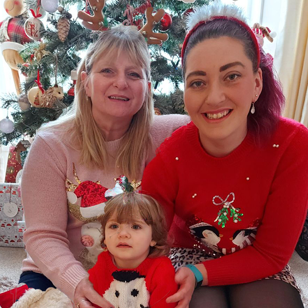 Abby and Shared Lives South West Carer Mel at Christmas