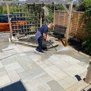 Josh and Zoe 5 web 300x300 - Josh helping out power washing the patio