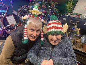 Peter and Malcolm christmas hats1 300x225 - Peter and Malcolm christmas hats1