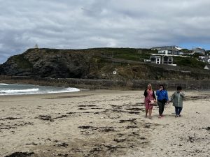 image00005 300x225 - Cornwall Shared Lives Carer Jo Crocker with Florentina and Lin who she supports. Pictured on Portreath beach